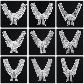 Дантелена яка от млечен шёлк — DIY водоразтворима бродерия, аксесоар за дамски облекла и сватбени рокли