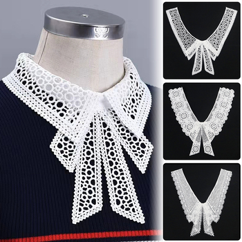 Дантелена яка от млечен шёлк — DIY водоразтворима бродерия, аксесоар за дамски облекла и сватбени рокли