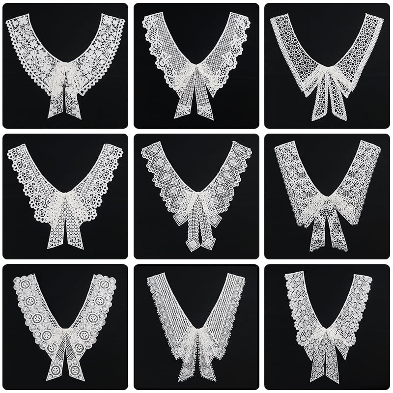 Дантелена яка от млечен шёлк — DIY водоразтворима бродерия, аксесоар за дамски облекла и сватбени рокли