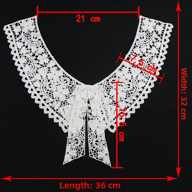 Дантелена яка от млечен шёлк — DIY водоразтворима бродерия, аксесоар за дамски облекла и сватбени рокли