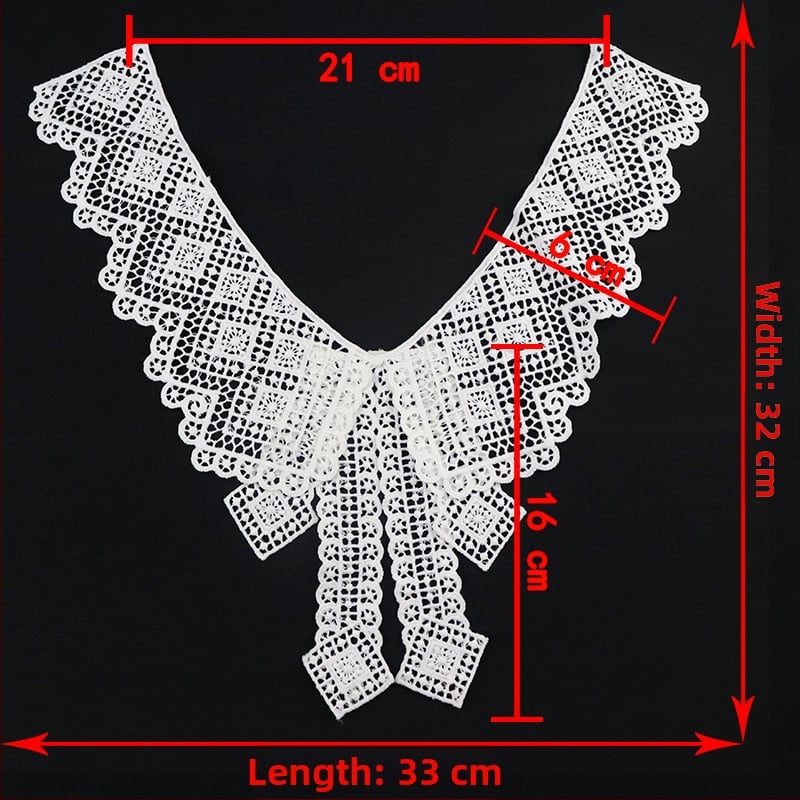 Дантелена яка от млечен шёлк — DIY водоразтворима бродерия, аксесоар за дамски облекла и сватбени рокли