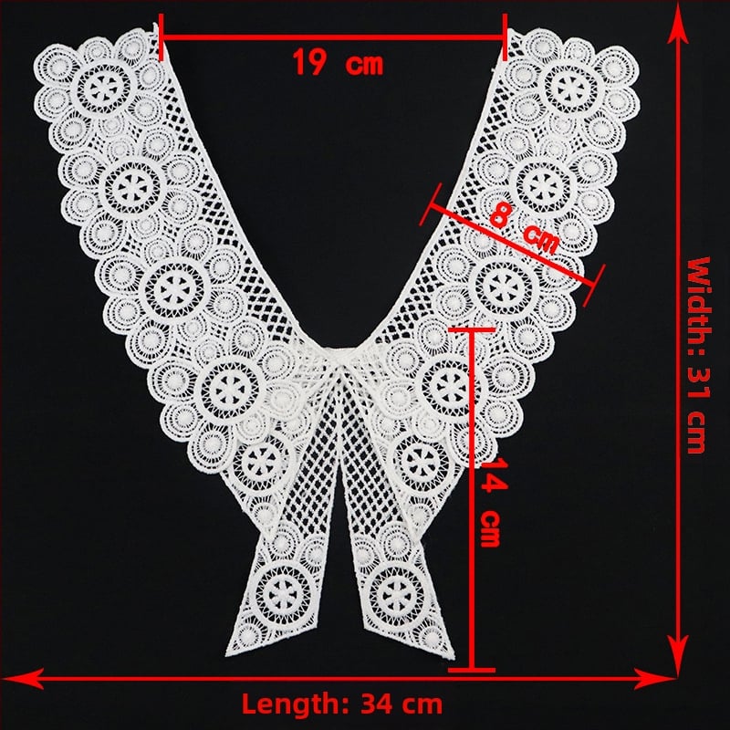 Дантелена яка от млечен шёлк — DIY водоразтворима бродерия, аксесоар за дамски облекла и сватбени рокли