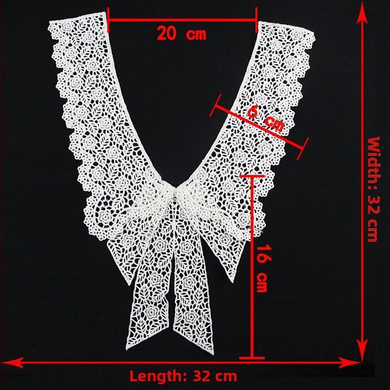 Дантелена яка от млечен шёлк — DIY водоразтворима бродерия, аксесоар за дамски облекла и сватбени рокли