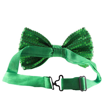 Sequined bow tie za kazališnu izvedbu, unisex, plosni vrh, jacquard konstrukcija, monokratski uzorak, plastični materijal s poliesterom, za odrasle