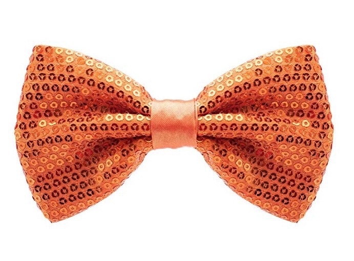 Sequined bow tie za kazališnu izvedbu, unisex, plosni vrh, jacquard konstrukcija, monokratski uzorak, plastični materijal s poliesterom, za odrasle