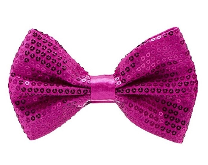 Sequined bow tie za kazališnu izvedbu, unisex, plosni vrh, jacquard konstrukcija, monokratski uzorak, plastični materijal s poliesterom, za odrasle