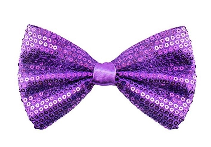 Sequined bow tie za kazališnu izvedbu, unisex, plosni vrh, jacquard konstrukcija, monokratski uzorak, plastični materijal s poliesterom, za odrasle