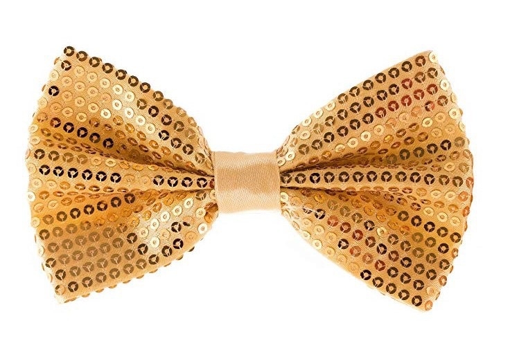 Sequined bow tie za kazališnu izvedbu, unisex, plosni vrh, jacquard konstrukcija, monokratski uzorak, plastični materijal s poliesterom, za odrasle