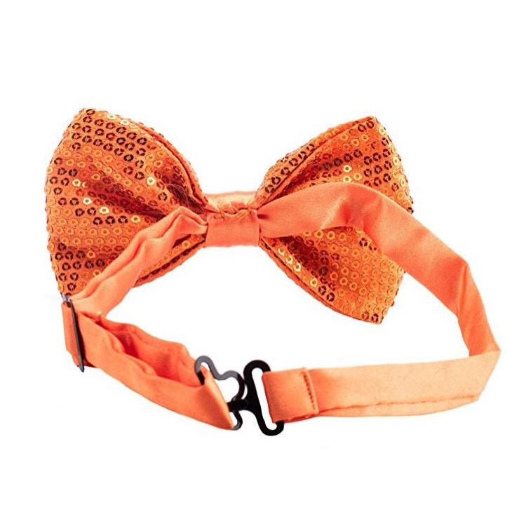 Sequined bow tie za kazališnu izvedbu, unisex, plosni vrh, jacquard konstrukcija, monokratski uzorak, plastični materijal s poliesterom, za odrasle