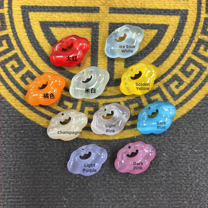 Kakla ķēde ar kaķa acs akmeni, Ruyi Xiangyun aizdare, koncentriska aizdare, pulēta, Yiwu, rudens 2025