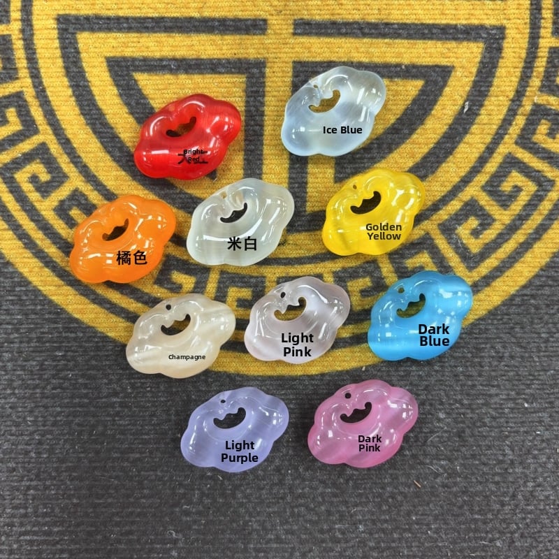 Kakla ķēde ar kaķa acs akmeni, Ruyi Xiangyun aizdare, koncentriska aizdare, pulēta, Yiwu, rudens 2025