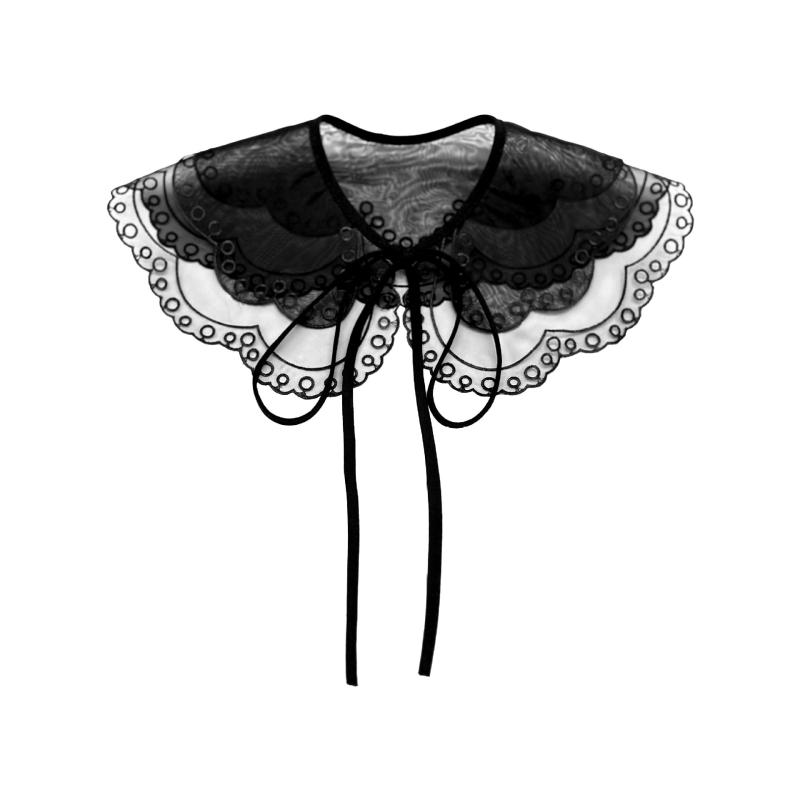 Gallér virág és csokornyakkendő — anyag: organza, sifon, csipke, koreai len; stílus: síkfejű, női, koreai verzió; technika: hímzés; minta: virág