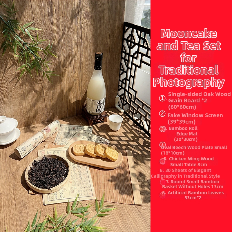 Fotorekviziti u drevnom stilu, antikne jade lutke, drveni pozadinski okvir, kod proizvoda Xw5g7eym