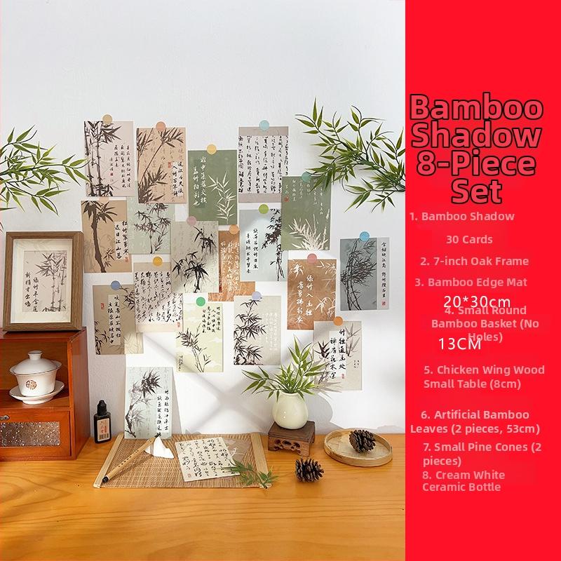 Fotorekviziti u drevnom stilu, antikne jade lutke, drveni pozadinski okvir, kod proizvoda Xw5g7eym