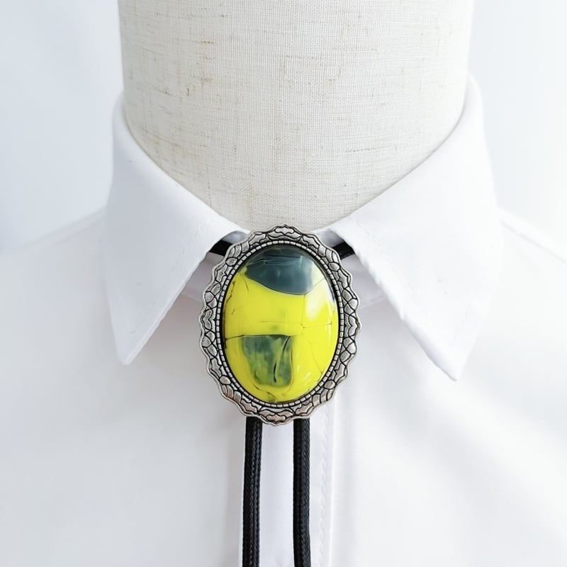 MAINIU bolo kaklaraištis su Europos retro raštu, kaklo gėlių akcentas, cinko lydinio įranga, PU virvė arba vaškuota virvė