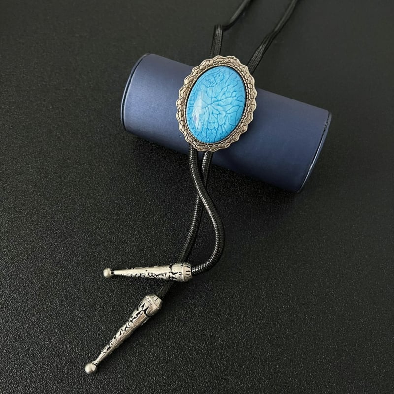 MAINIU bolo kaklaraištis su Europos retro raštu, kaklo gėlių akcentas, cinko lydinio įranga, PU virvė arba vaškuota virvė