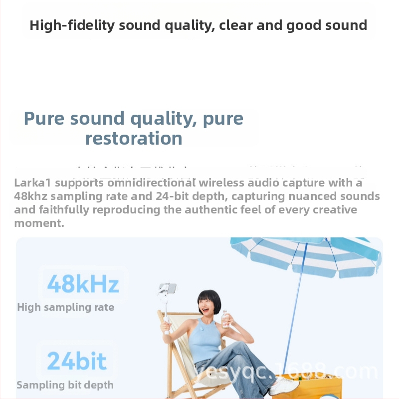 Mammoth LARK A1 Belaidė lapel mikrofonas tiesioginiam perdavimui – Omnidirekcinis, 100 Hz–20 kHz, veikimo laikas 6–8 valandos