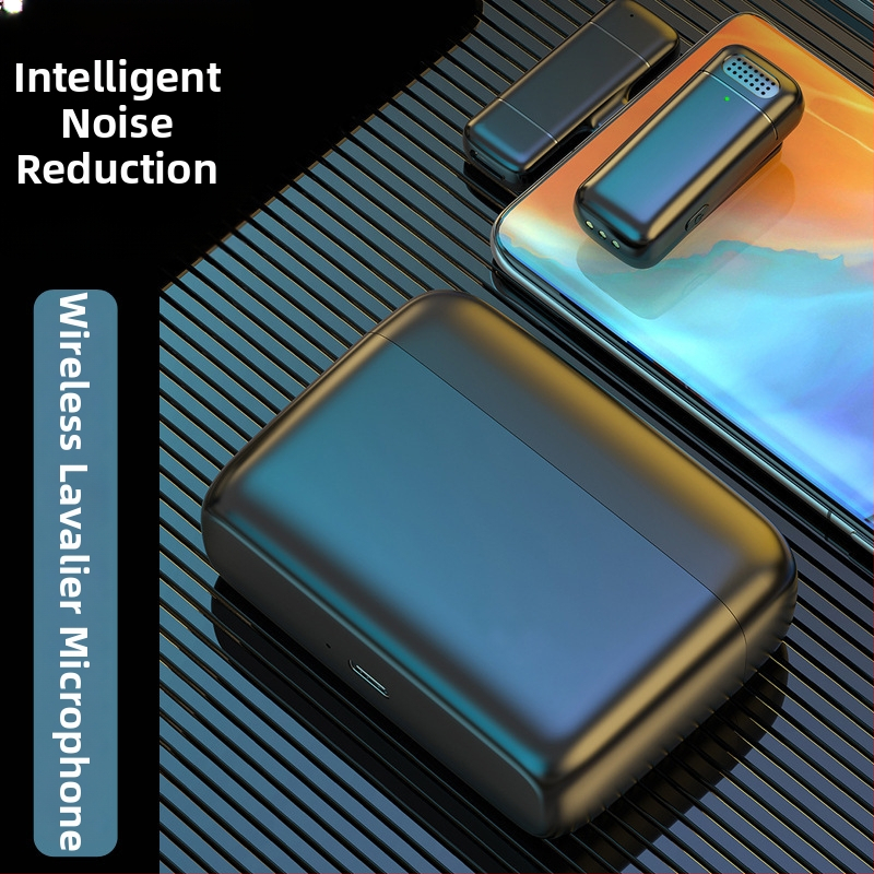 Belaidė lavalier mikrofonas, Bluetooth 5.0, Dažnių atsakas 100 Hz–20 kHz, SNR ≥70 dB, Įkraunama baterija