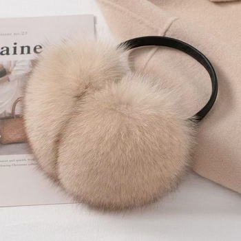 Earmuffs od lisijeg krzna - unisex, zima, toplinski, stilski