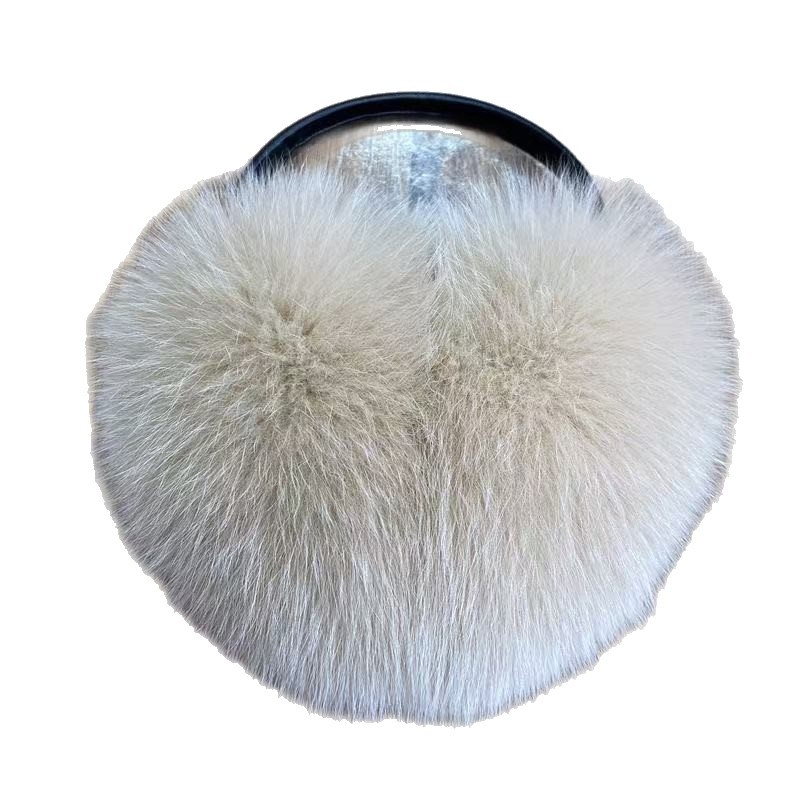 Earmuffs od lisijeg krzna - unisex, zima, toplinski, stilski