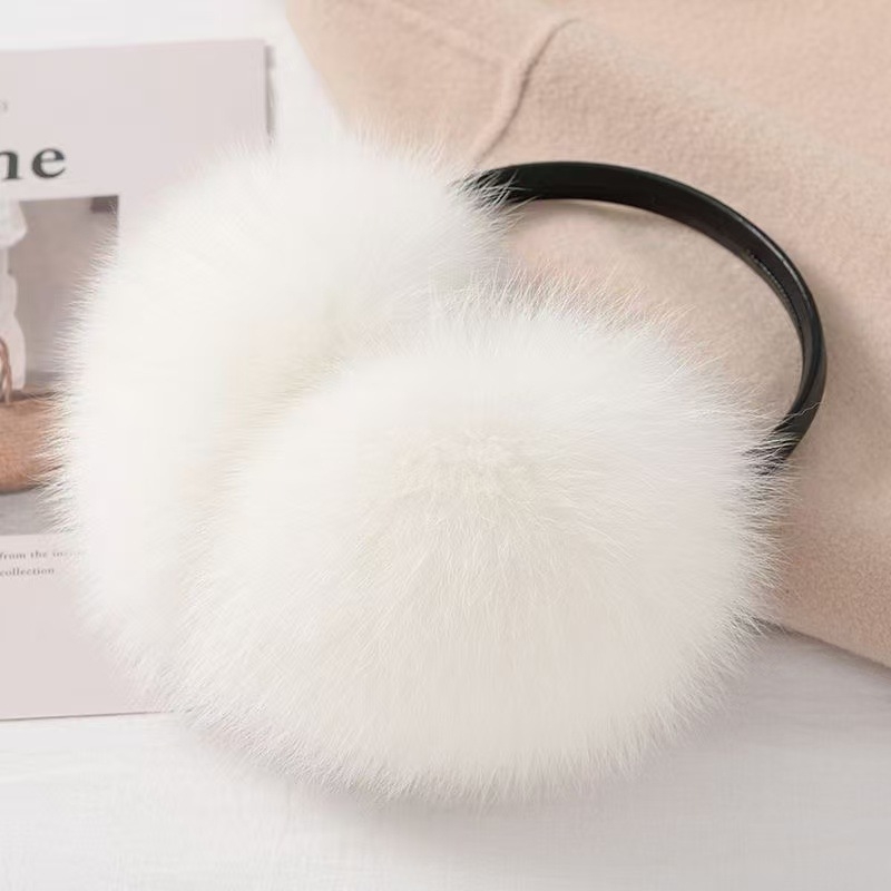 Earmuffs od lisijeg krzna - unisex, zima, toplinski, stilski