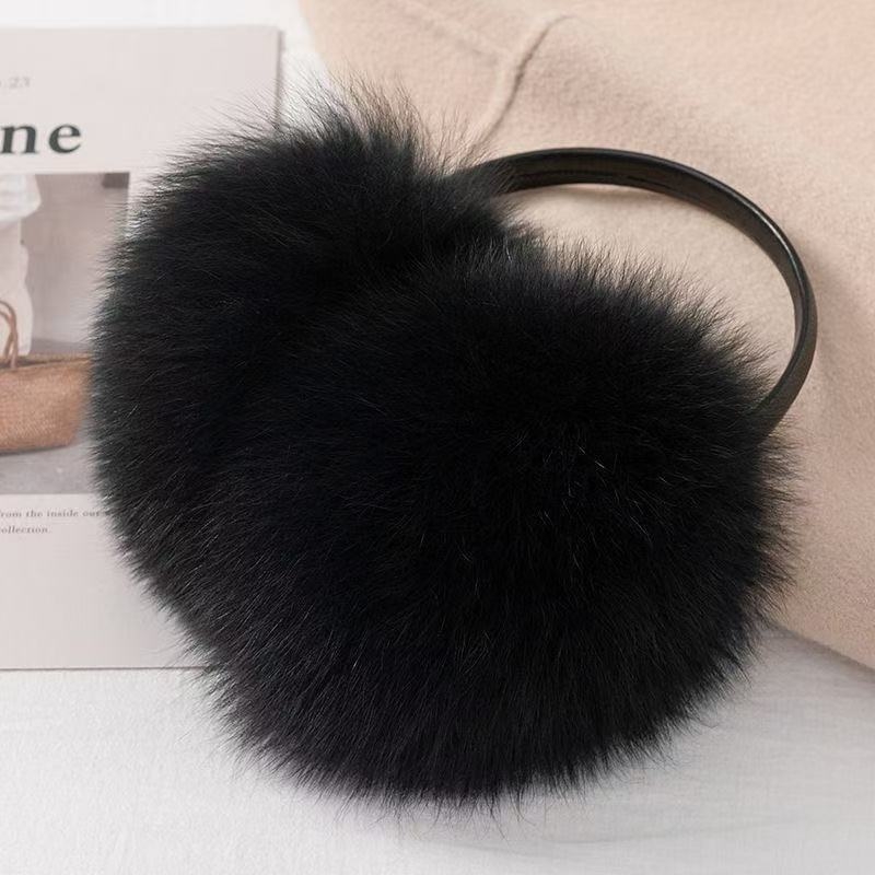 Earmuffs od lisijeg krzna - unisex, zima, toplinski, stilski