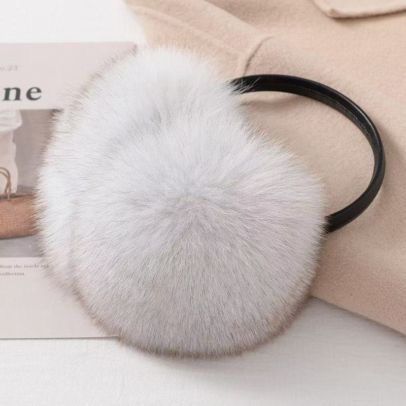 Earmuffs od lisijeg krzna - unisex, zima, toplinski, stilski
