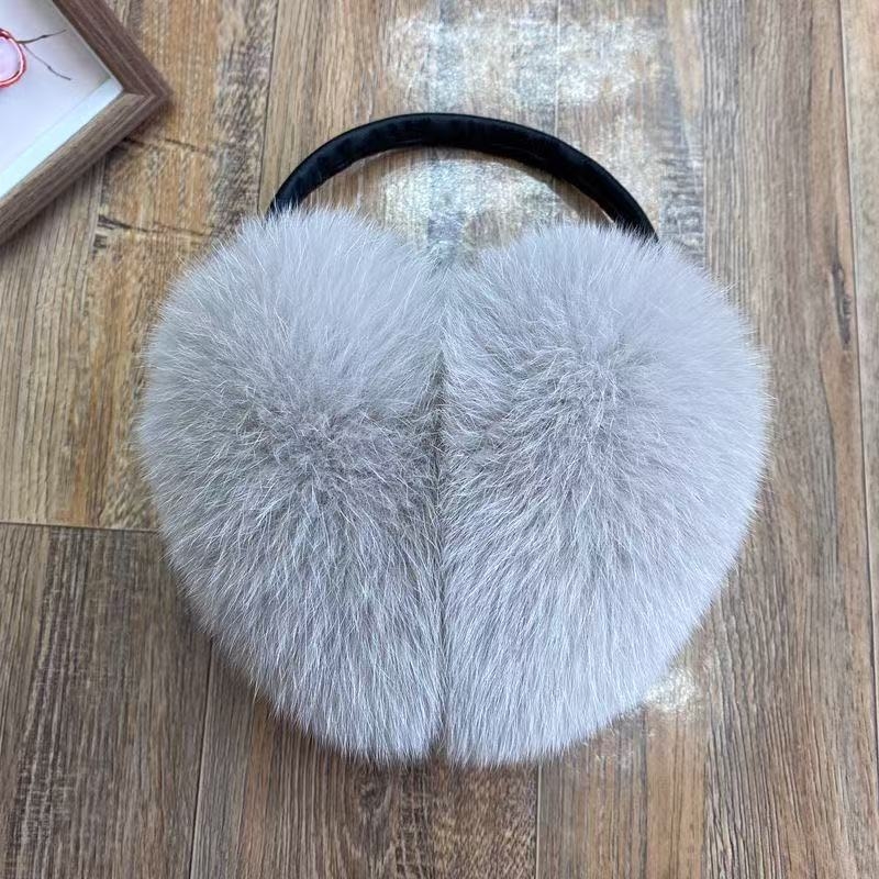 Earmuffs od lisijeg krzna - unisex, zima, toplinski, stilski