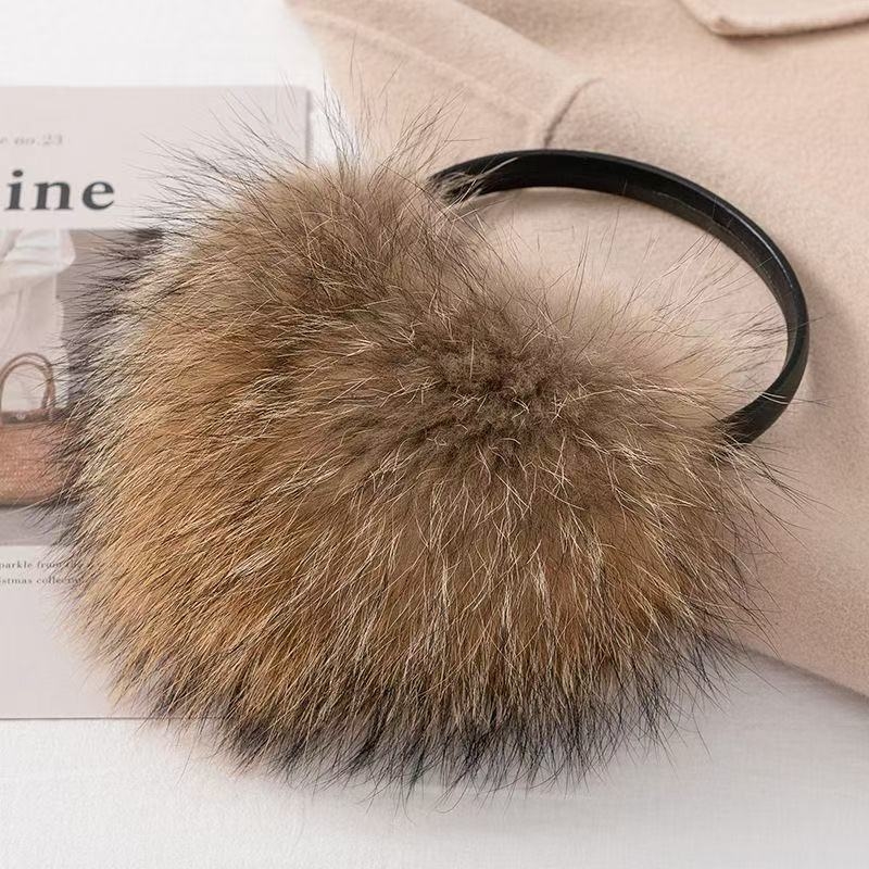 Earmuffs od lisijeg krzna - unisex, zima, toplinski, stilski