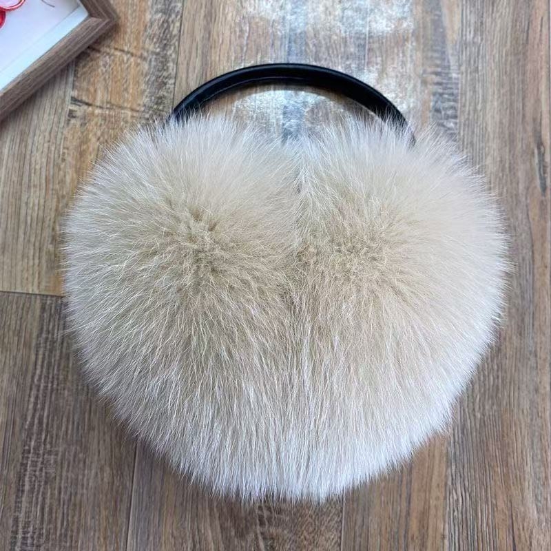 Earmuffs od lisijeg krzna - unisex, zima, toplinski, stilski