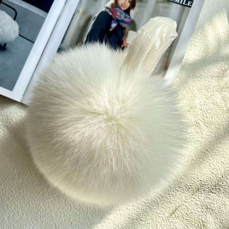 Earmuffs od lisijeg krzna - unisex, zima, toplinski, stilski