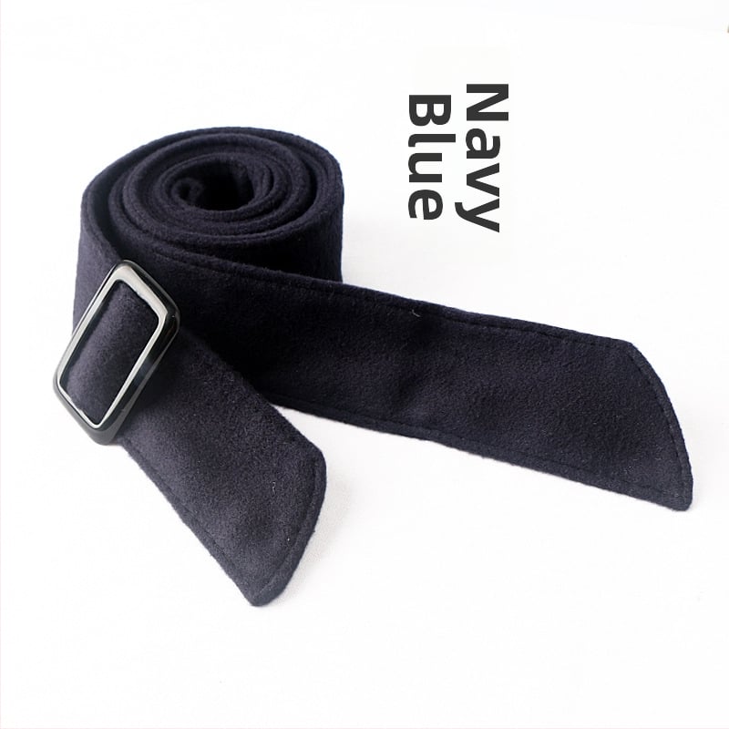 Dvigubos pusės vilnos moteriška juosta – platus diržas su kaspinu palto, Korejos stiliaus madingas aksesuaras; Medžiaga: Vilna; Sagties medžiaga: Plastikas; Užsegimas: Automatinis; Plotis: >4 cm; Stilius: Madinga kasdienybė