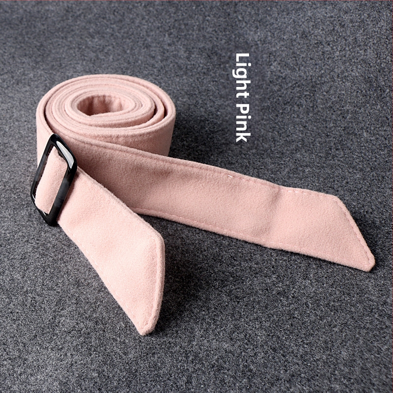 Dvigubos pusės vilnos moteriška juosta – platus diržas su kaspinu palto, Korejos stiliaus madingas aksesuaras; Medžiaga: Vilna; Sagties medžiaga: Plastikas; Užsegimas: Automatinis; Plotis: >4 cm; Stilius: Madinga kasdienybė