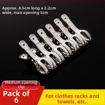 Nerūsējošā tērauda žāvēšanas skava, vēja izturīgs drēbju klips, universāls lietošanai