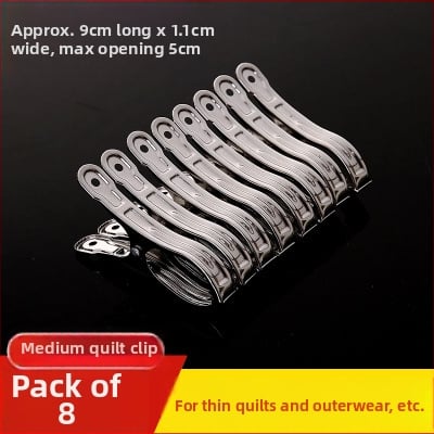 Nerūsējošā tērauda žāvēšanas skava, vēja izturīgs drēbju klips, universāls lietošanai