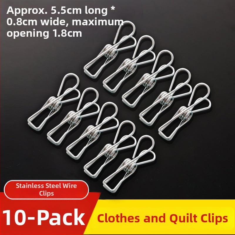 Nerūsējošā tērauda žāvēšanas skava, vēja izturīgs drēbju klips, universāls lietošanai