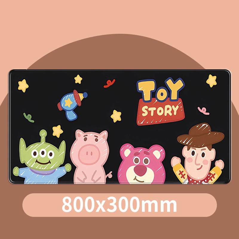 Karikatūrinis pelės kilimėlis biurui, audinys, neslystantis, vienpusis, termotransferas, OEM apdorojimas