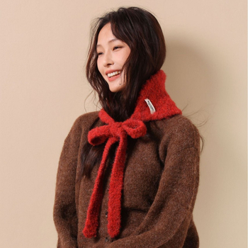 Plyšinis kaklo šalikas su ausų apsauga, unisex, monochromatinis raštas, išlaiko šilumą