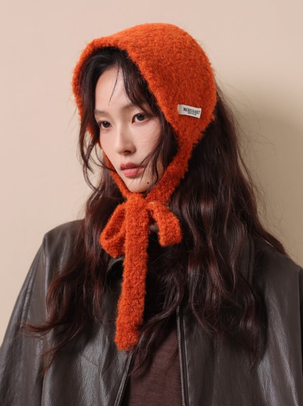 Plyšinis kaklo šalikas su ausų apsauga, unisex, monochromatinis raštas, išlaiko šilumą