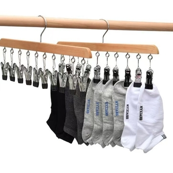 Дървени клипове за съхранение – 10 или 12 щипки, за бельо, чорапи и дрехи, стил модерна простота