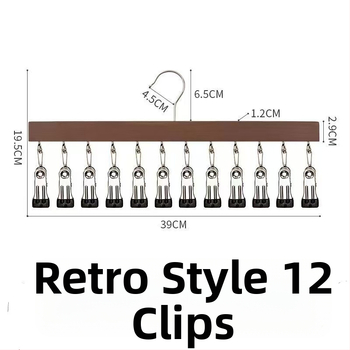 Дървени клипове за съхранение – 10 или 12 щипки, за бельо, чорапи и дрехи, стил модерна простота