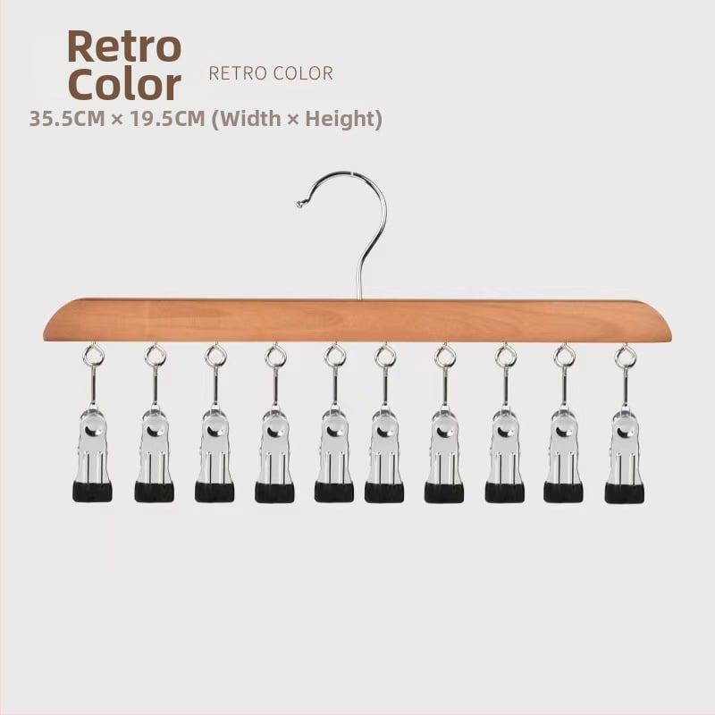 Дървени клипове за съхранение – 10 или 12 щипки, за бельо, чорапи и дрехи, стил модерна простота