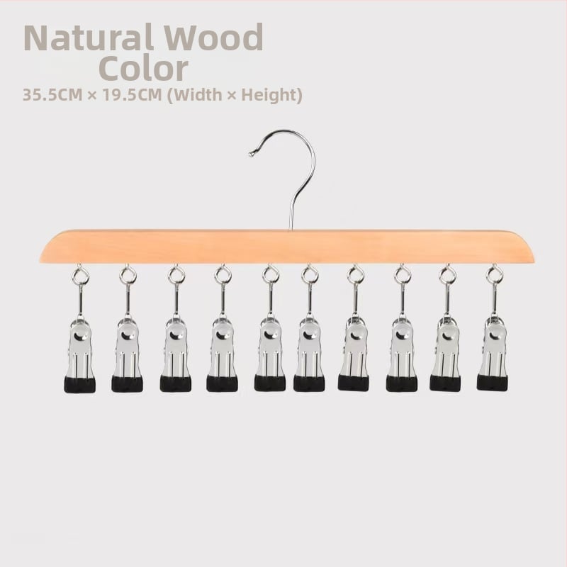 Дървени клипове за съхранение – 10 или 12 щипки, за бельо, чорапи и дрехи, стил модерна простота