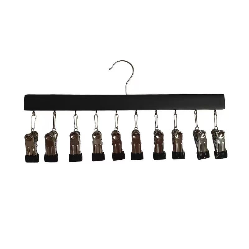 Дървени клипове за съхранение – 10 или 12 щипки, за бельо, чорапи и дрехи, стил модерна простота