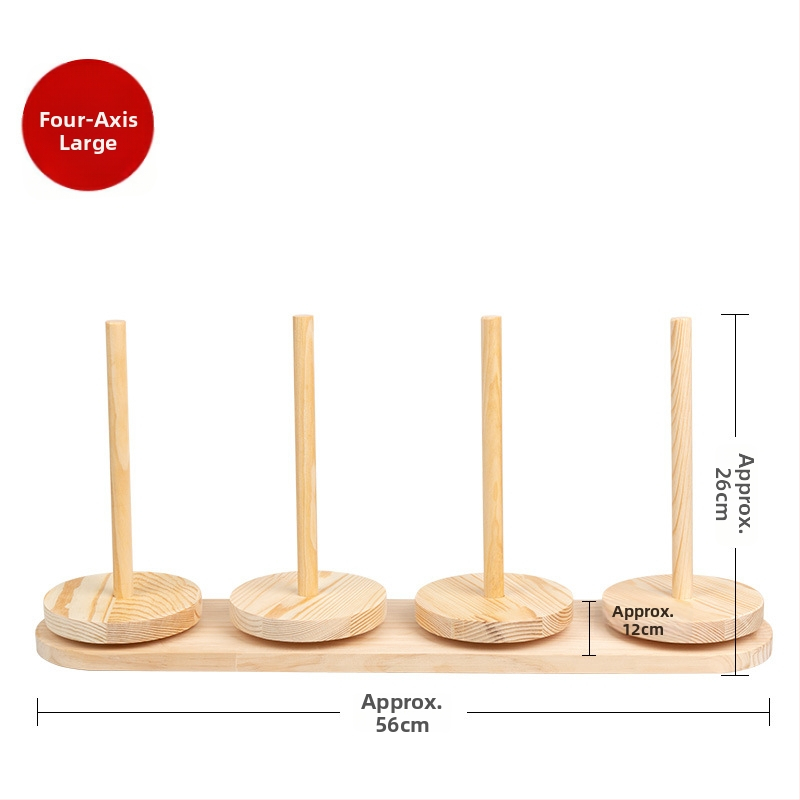 Навивател за вълнена прежда със въртяща се дървена рамка – ръчно изработено, минималистичен стил, без внос