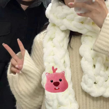 Piršto šalikas (oro srauto verpimas; siūlai pynimas; rankų mezgimas)