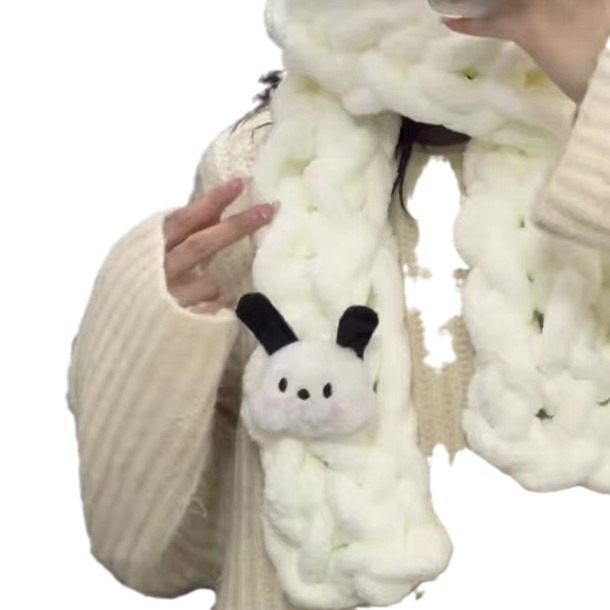 Piršto šalikas (oro srauto verpimas; siūlai pynimas; rankų mezgimas)