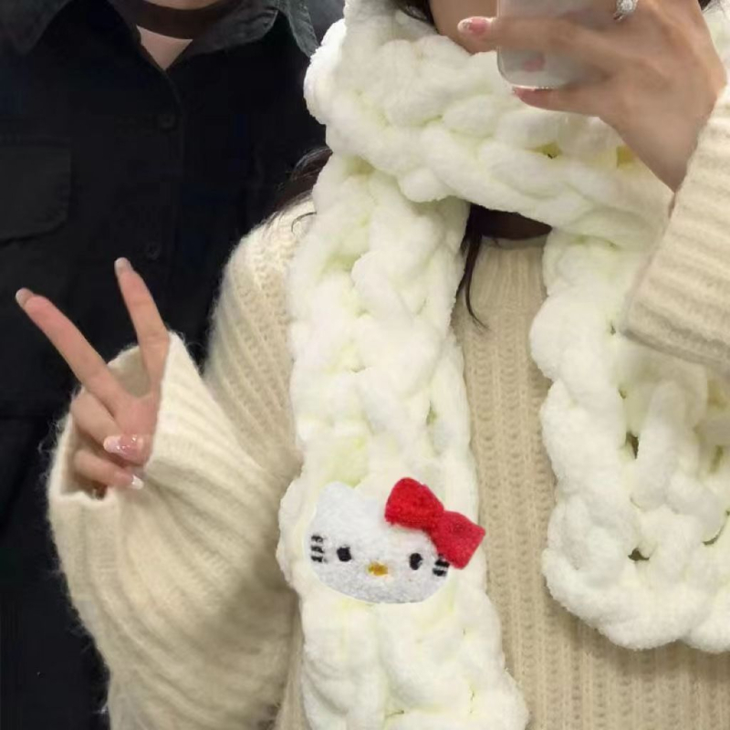 Piršto šalikas (oro srauto verpimas; siūlai pynimas; rankų mezgimas)