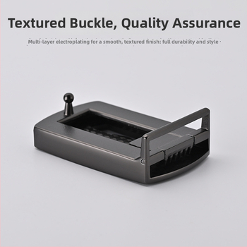 Meeste vööklamber – tsingi sulam, ristkülikukujuline sile klamber, äri stiil, kõikide aastaaegade jaoks, 2024 kevad.