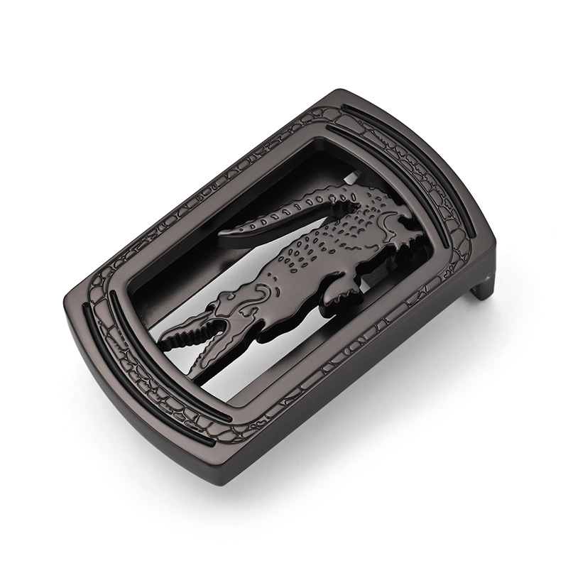 Meeste vööklamber – tsingi sulam, ristkülikukujuline sile klamber, äri stiil, kõikide aastaaegade jaoks, 2024 kevad.